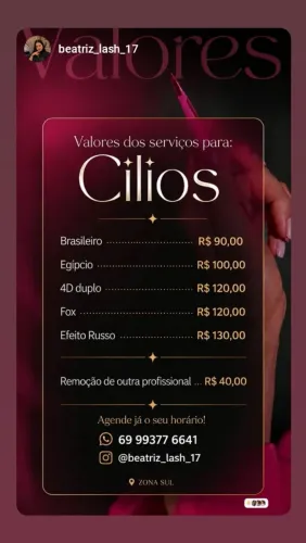 Extensão de cílios