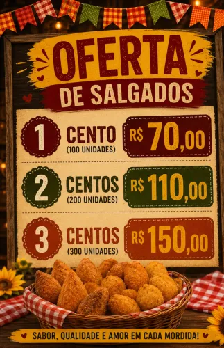 Venda de salgados congelados