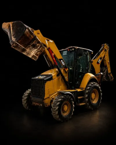 Locação de retroescavadeira CAT 2020 4x4 cabinada