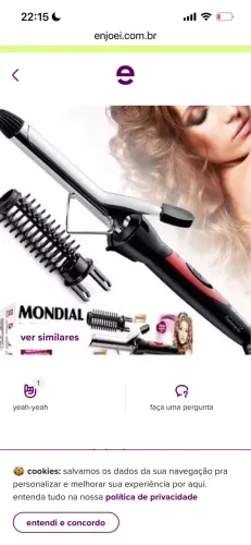 modelador de cachos da marca mondial