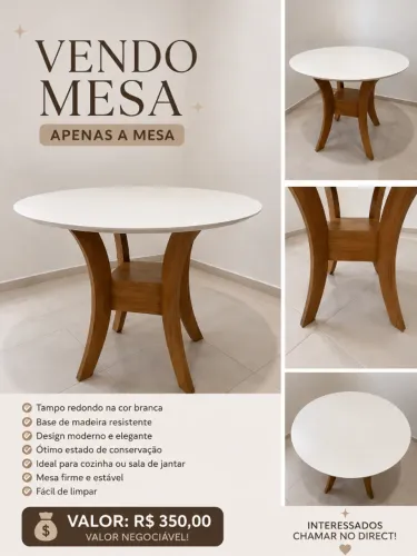 Mesa de jantar redonda