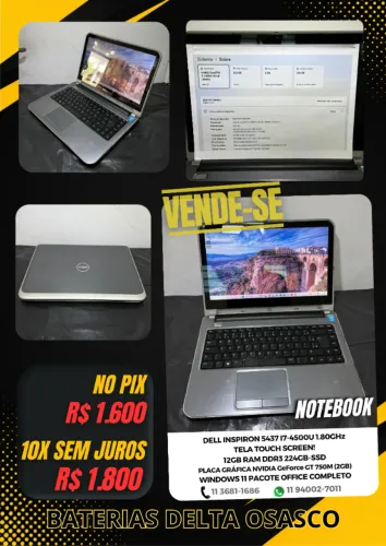 NOTEBOOKE DELL INSPIRON 5437 I7-4500U
