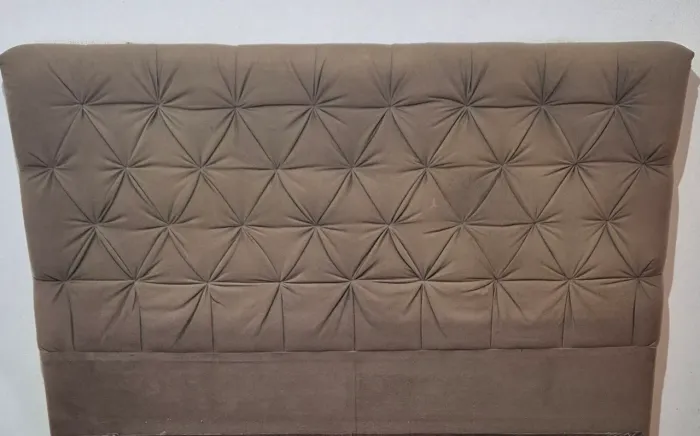 Cabeceira casal em suede