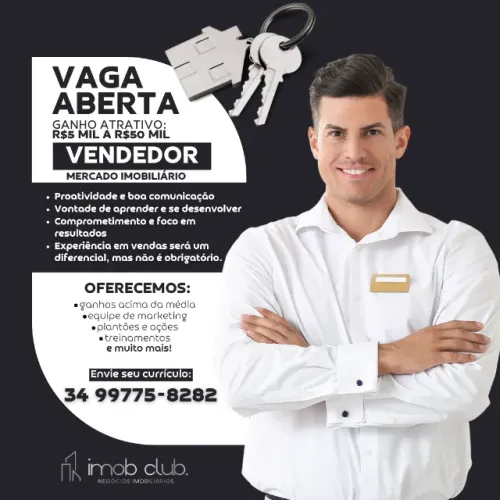 Vaga para vendedor - Com/sem experiência