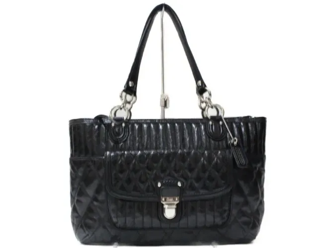 bolsa ombro matelassê coach preto