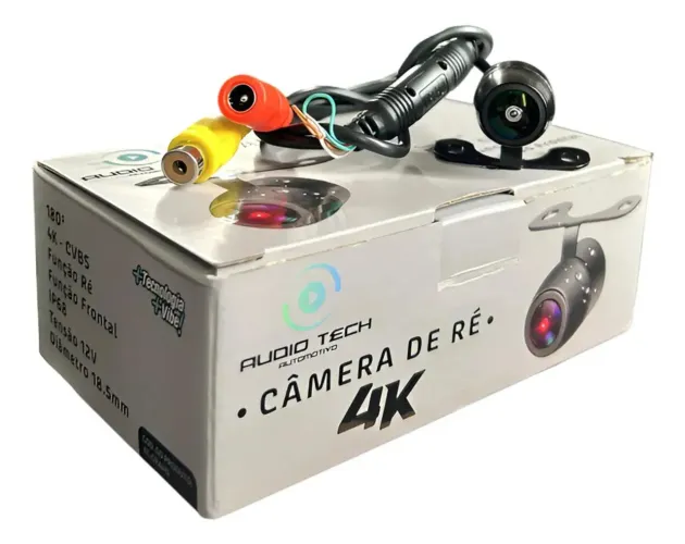 Camera De Ré Ou Frontal Colorida Fixa Borboleta 4k 180 Graus
