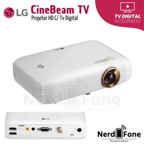 Projetor LG CineBeam TV, HD, 550 Lumens, HDMI/USB 2.1, Bluetooth, Branco - PH510P