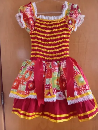Vestido Festa Junina 10 anos