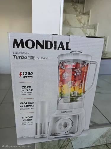Liquidificador MONDIAL Turbo L-1200 inox 3Litros