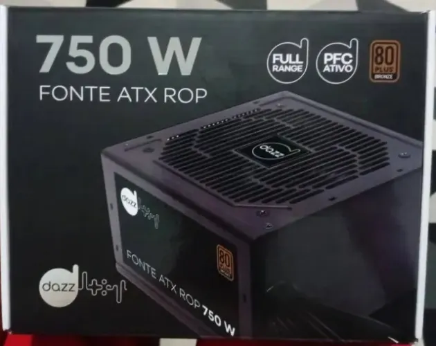 Fonte de Alimentação ATX 750W Dazz | 80 Plus Bronze | PFC Ativo