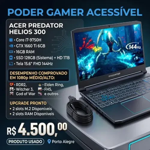 NOTEBOOK GAMER | ACER PREDATOR HELIOS 300
