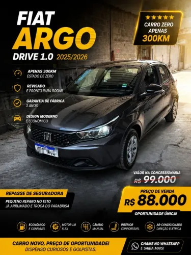 Fiat Argo Drive 1.0 6V Flex 2026
