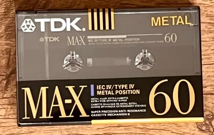 Fita K7 cassete TDK MA-X 60 - METAL - VIRGEM - LACRADA (2unidades)