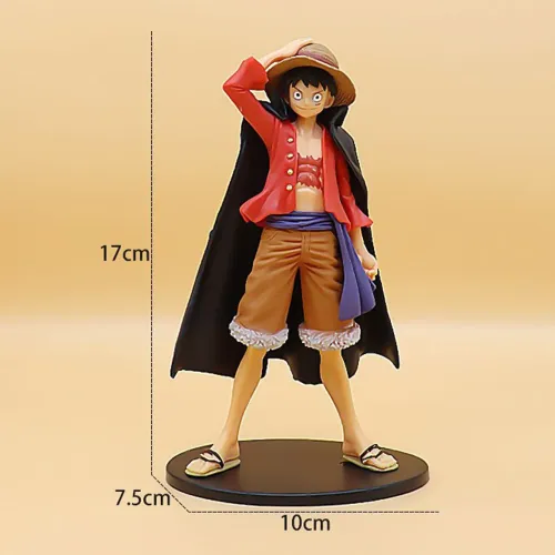 Boneco Luffy Chapéu de Palha Anime One Piece Miniatura Action Figure 17cm