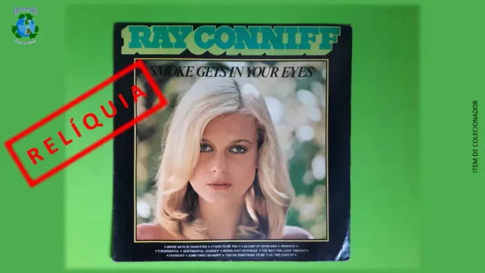 RAY CONNIFF, disco de vinil, álbum ?SMOKE GETS IN YOUR EYES?, 1977, 12 sucessos.