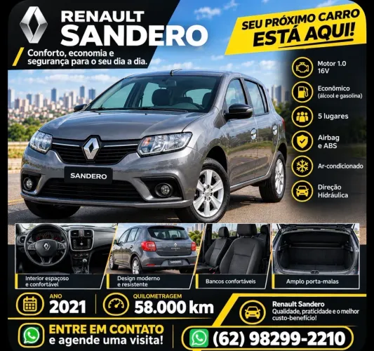Renault Sandero Life Flex 1.0 12V 5P Mec. 2021