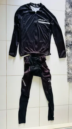 Conjunto masculino ciclismo Oggi camisa manga longa e calça G