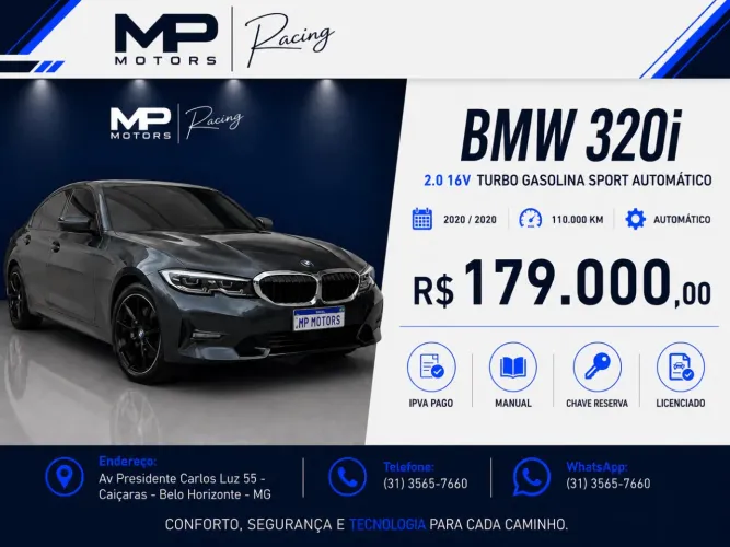 BMW 320I A 2.0 Turbo/activeflex 16V 184cv 4P 2020