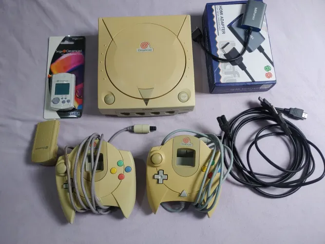 Dreamcast com gdemu e acessorios
