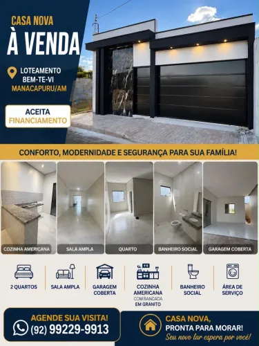 Casa nova no residencial Bem-te-vi em Manacapuru/AM