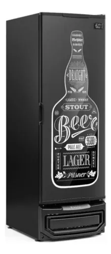 Cervejeira Gcb-57 Pr Porta Cega Em Aço Preto - Gelopar