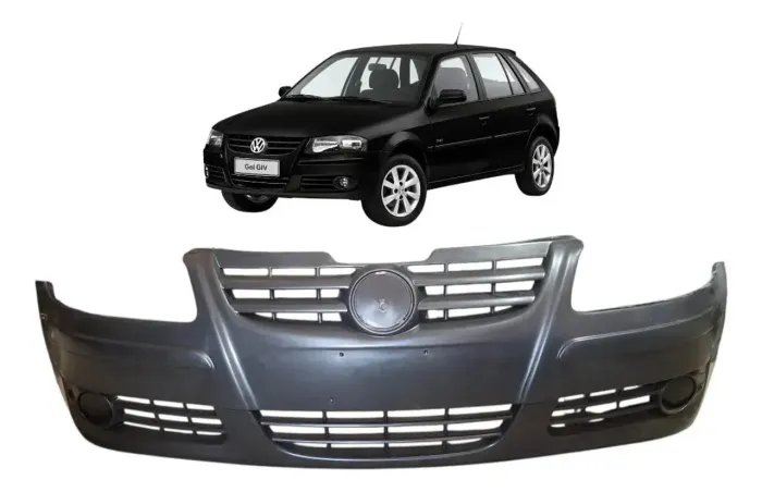 Parachoque Dianteiro Gol G4 2006 2007 2008 2009 2010 Preto Liso