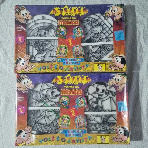 Atelier Turma da Mônica - Vitrais Antigo Brinquedo 2002 Novo Lacrado