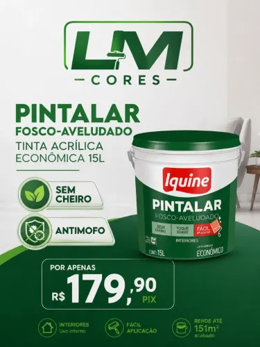 Tinta Acrílica ANTIMOFO SEM CHEIRO PINTALAR BRANCA 179.90 BAIRRO CIDADE NOVA BH 