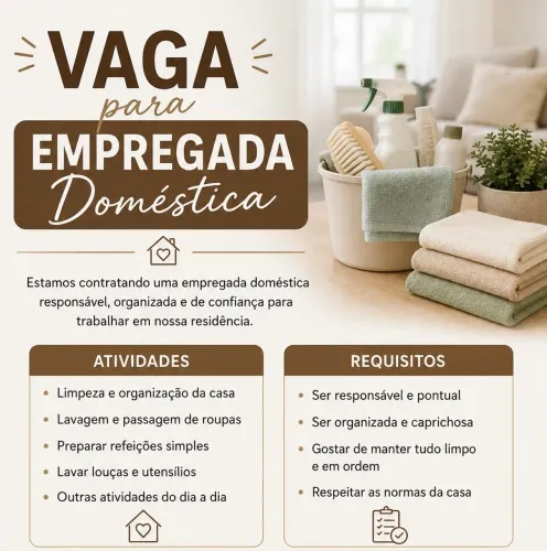 VAGA PARA TRABALHO 