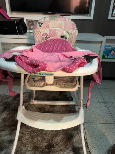 Cadeira de Alimentação Burigotto Bon Appétit XL + Canguru para Bebê - Excelente Estado