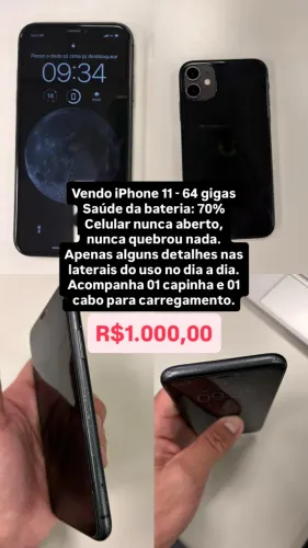 iPhone 11 64gigas - único dono, nunca aberto