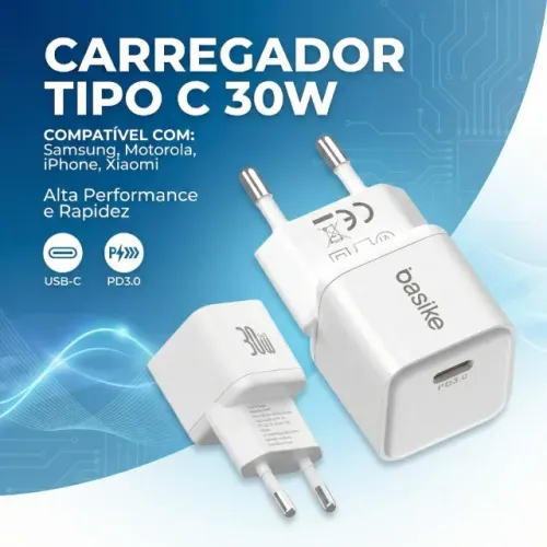 Basike Carregador Tipo C 30W BA-CAR047