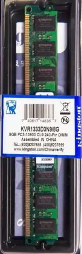Memoria PC3 10600/1333Ghz 8G Kingston 