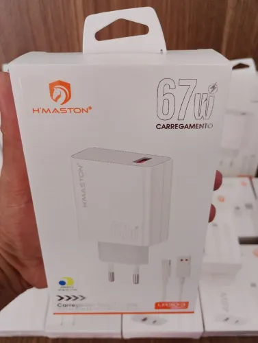 Carregador turbo 67w original hmaston com Anatel entrega grátis para fortaleza