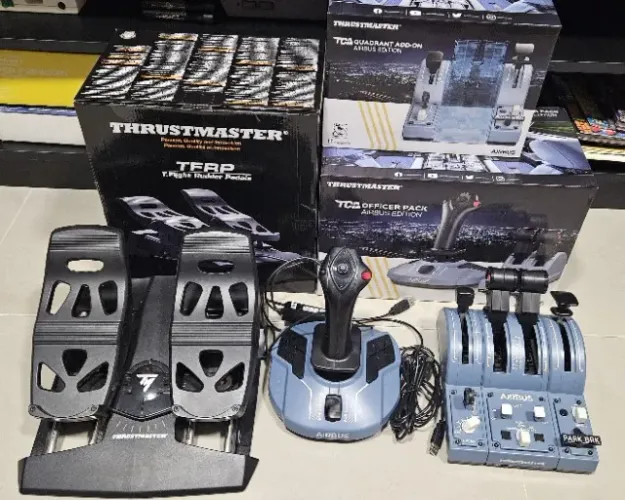SIMULADOR DE VOO COMPLETO THRUSTMASTER AIRBUS EDITION - SETUP PRONTO PARA VOAR!