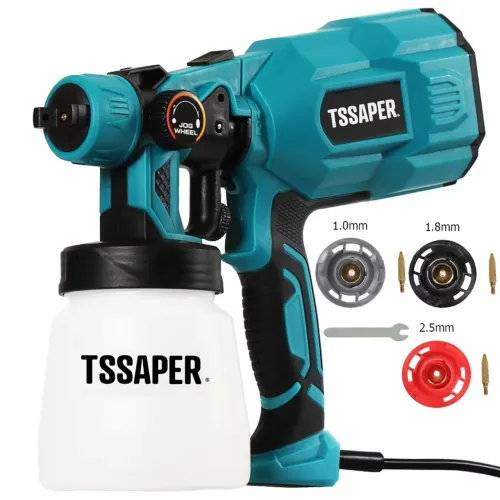 Pistola de Pintura Tssaper 550W (220V) + 3 Bicos + Jato Ajustável | NOVO + GARANTIA.
