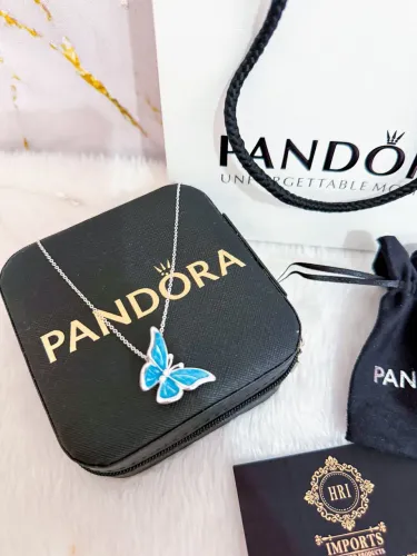 Colar Pandora borboleta azul