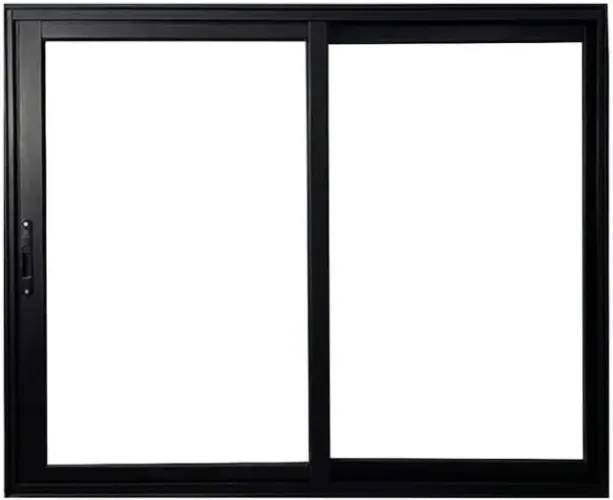 Janela de Alumínio de Correr 2 Folhas 150x119,6 cm - Preto Fosco | Vidro Incolor