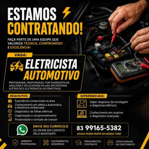 VAGA DE EMPREGO ELETRICISTA 