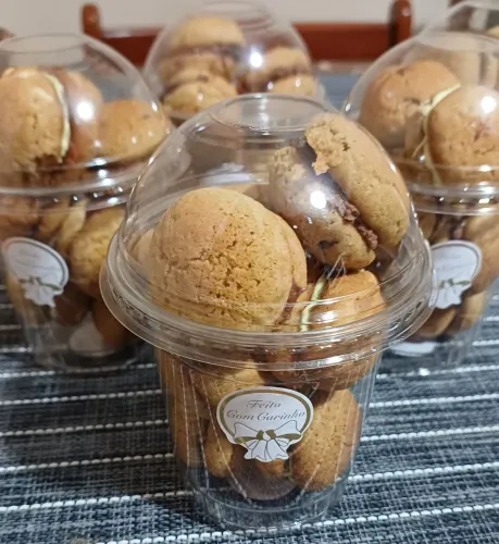 Mini Cookies Caseiras Recheadas no Copo * Promoção para Revenda *