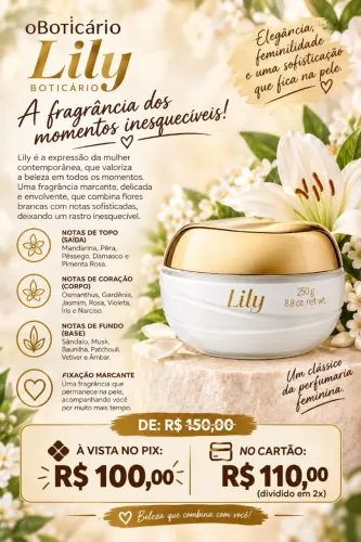Hidratante Acetinado Lily Tradicional