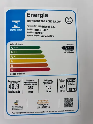 Geladeira Brastemp Frost Free Duplex Branca 463L
