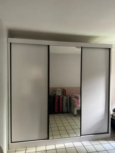 Guarda-Roupa Casal 3 Portas 240cm Branco Dacar - Tcil