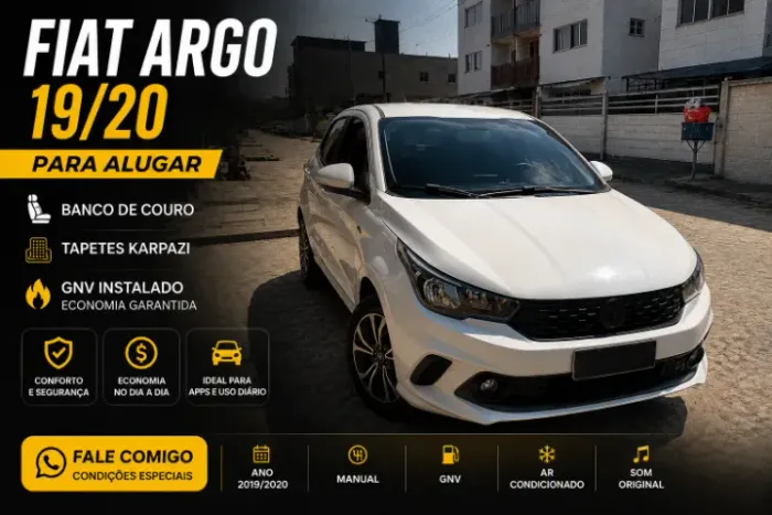 ? Alugo Fiat Argo 19/20 GNV para Uber, 99 e InDrive | KM Livre