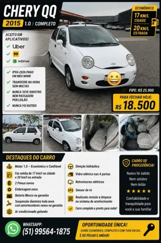 Chery QQ 1.0 ACT 12V 69cv 5P 2015