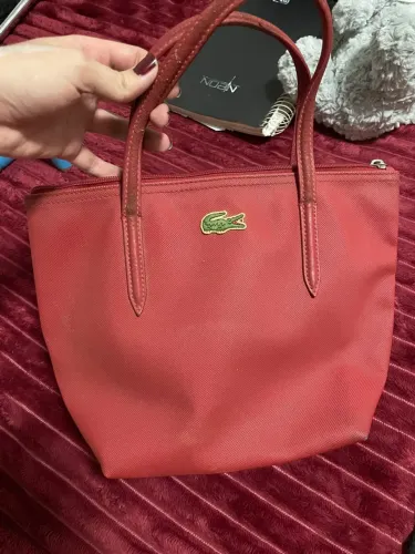 Bolsa vermelha lacoste original