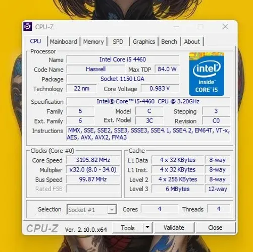 Processador Intel Core 15 4460 3.2ghz (Usado)  
