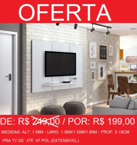 Painel branco ofertão exsenviel ! - entrega e montagem gratuita 