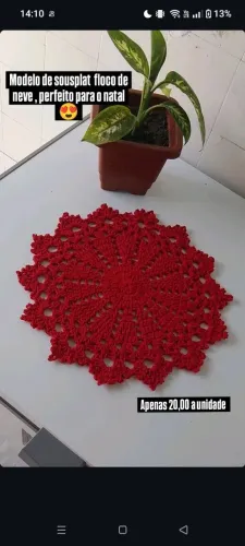 Sousplat de crochê