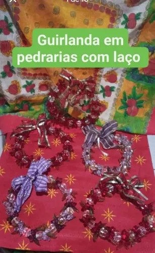 5 guirlandas em pedrarias lindíssimas
